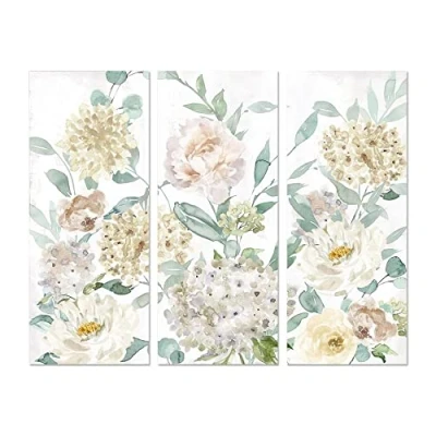 Afbeelding van Schilderij DKD Home Decor Blommor 55 x 3 135 cm Shabby Chic (3 Onderdelen)