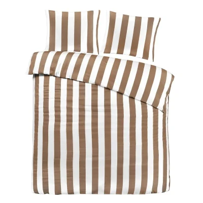 Afbeelding van Papillon Lewis dekbedovertrek Lits jumeaux (240x200/220 cm + 2 slopen) Bruin