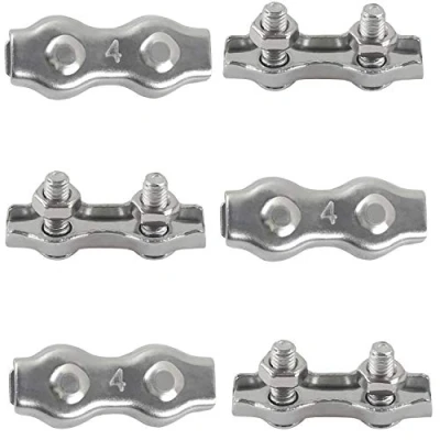 Afbeelding van M4 Duplex Clips Kabelbinders van Roestvrij Staal 304 voor Down Touwen Metalen Kabel Zonneschermen Hangend Patio Vaste 6 stuks