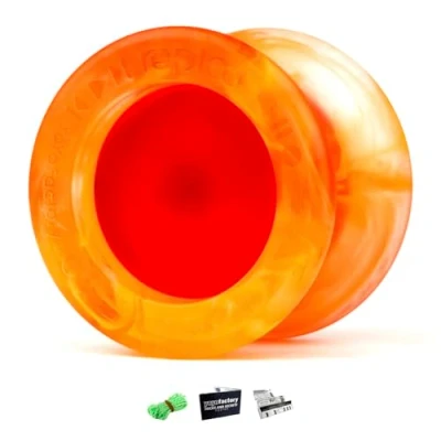 Afbeelding van YoyoFactory REPLAY PRO model van de wereldkampioen oranje (snelkogellager metaal, geavanceerde &quot;unresponsive&quot; Yoyo, koord en handleiding inbegrepen)