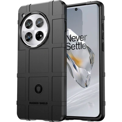 Afbeelding van iMoshion Hoesje Geschikt voor OnePlus 12 Siliconen Rugged Shield Backcover Zwart