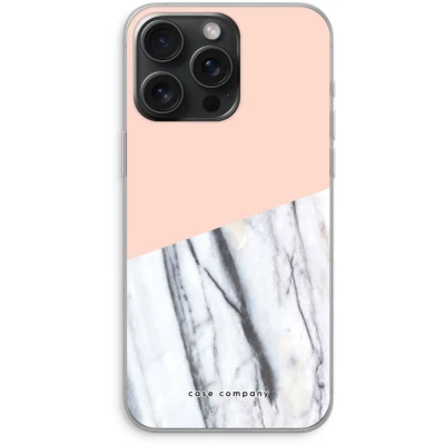 Afbeelding van Case Company® hoesje geschikt voor iPhone 15 Pro Max A touch of peach Soft Cover Telefoonhoesje Bescherming aan alle Kanten en Schermrand