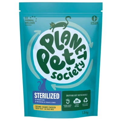 Afbeelding van Planet Pet Society Cat Dry Second Chance Sterilized Kattenvoer Kip 1.5 kg
