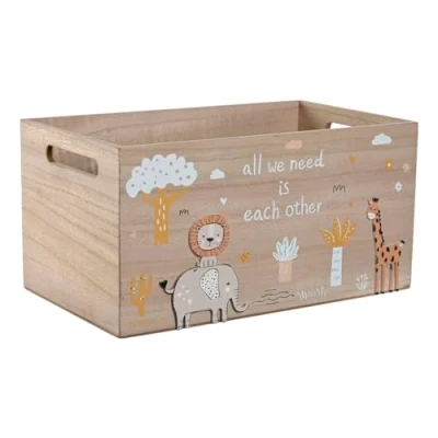Afbeelding van Decoratieve Doos Home ESPRIT Multicolour Natuurlijk Hout MDF 36 x 21 18 cm