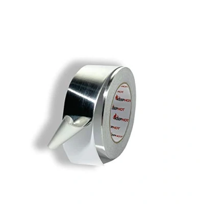 Afbeelding van Aluminium plakband, vlam en temperatuurbestendig, voor luchtkanalen buizen, reparatie, isolatie, afdichting bescherming, 48 mm x 50 m