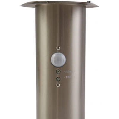 Afbeelding van Lindby buitenlamp 1licht Roestvrij staal, polycarbonaat H: 45 cm E27 nikkel
