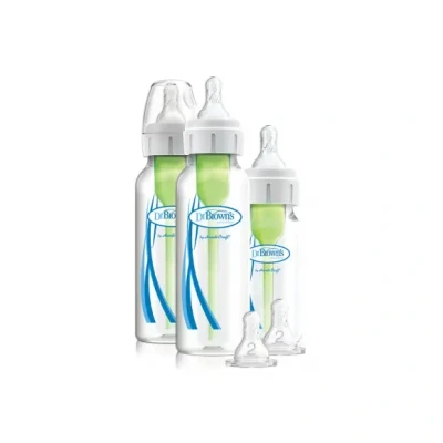 Afbeelding van Dr. Brown Brown&#039;s Starterkit Option + flessen 3 x Smalle