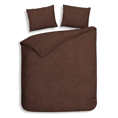 Afbeelding van Heckett Lane Dekbedovertrek Franela Brandy Brown 200 x 200/220