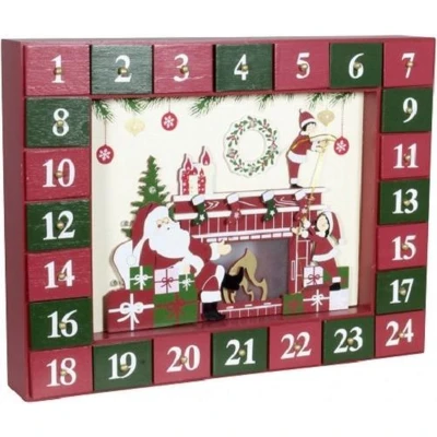 Afbeelding van Adventskalender Open Haard met LEDS
