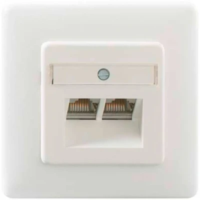 Afbeelding van Rutenbeck UAEClassEAiso8/8Uprw Netwerkdoos Inbouw (in muur) Inzet met centraalstuk en frame Wit