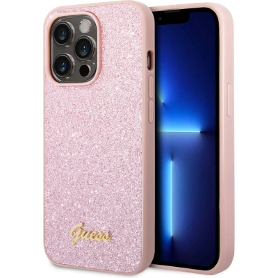 Afbeelding van GUESS Back Cover Telefoonhoesje geschikt voor Apple iPhone 14 Pro Roze, Polycarbonaat;TPU, Bescherm je Telefoon.