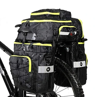 Afbeelding van Fietstas, 3 in 1 multifunctionele waterdichte bagagedragertas, 75L fietsbagagedragertas, fietsreistas met regenhoes, voor heren