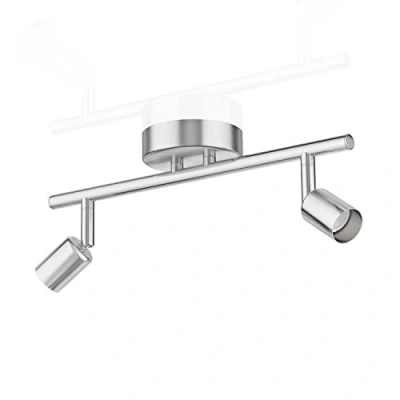 Afbeelding van ledscom.de Plafondlamp LUNARA 2 lamp roestvrij staal mat 2x GU10 max. 25W