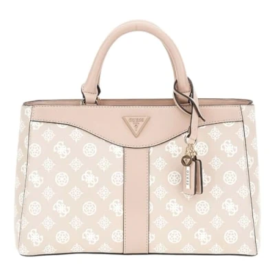 Afbeelding van GUESS Handtas Schoudertas Dorys Luxury Satchel Sand Logo Oud roze