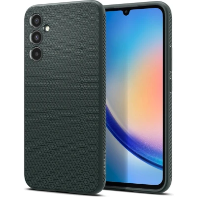 Afbeelding van Spigen Liquid Air Hoesje Geschikt voor Samsung Galaxy A34 Back Cover Flexibel TPU Groen