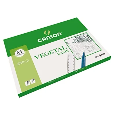 Afbeelding van Plantaardig papier Canson Basik 250 Lakens 90 g/m² 29,7 x 42 cm