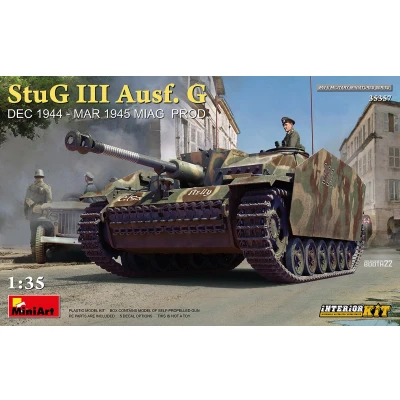 Afbeelding van 1:35 MiniArt 35357 StuG III Ausf. G Dec 1944 Mar 1945 MIAG Prod Interior Kit Plastic Modelbouwpakket