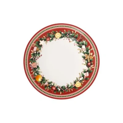 Afbeelding van Villeroy &amp; Boch Winter Bakery Delight Kerst Dinerbord 27 Cm Rood