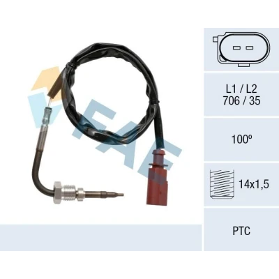 Afbeelding van FAE 68045 Sensoren voor roetfilter VOLKSWAGEN: CADDY 3, 4 Kasten, Touran I