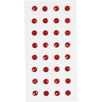 Afbeelding van Happy Moments Strasstenen Rood 8 Mm 32 Stuks