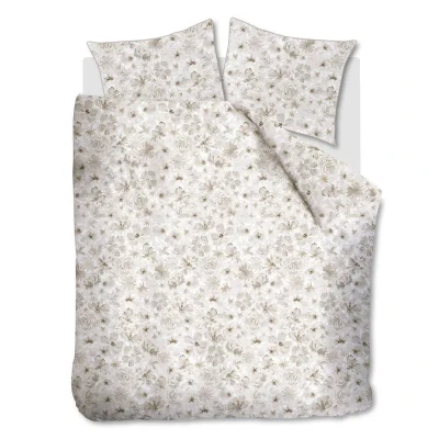 Afbeelding van Riviera Maison Flowing Flowers dekbedovertrek Lits Jumeaux 240x200/220 Zand