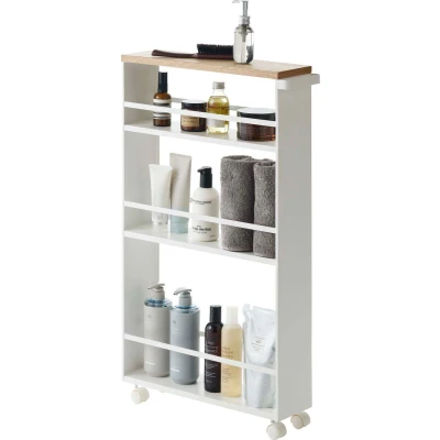 Afbeelding van Yamazaki Slim trolley with grip Tower White