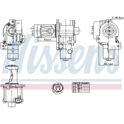 Afbeelding van EGR klep NISSENS 98216, voor o.a. Audi, VW, SKODA