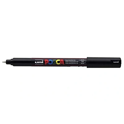 Afbeelding van UNI BALL posca PC 1MR Marker, zwart, 3 stuks