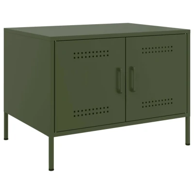 Afbeelding van Salontafel 68x50x50,5 cm koudgewalst staal olijfgroen