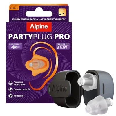 Afbeelding van Alpine PartyPlug Pro Oordoppen voor Feesten &amp; Festivals 21dB Hi Fi Gehoorbescherming Muziek, Concerten Live Events Professionele Kwaliteit Voorkom Gehoorschade Herbruikbaar Transparant