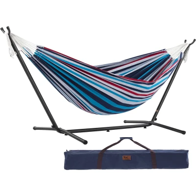 Afbeelding van Katoenen Hangmat met Standaard 250 cm Denim