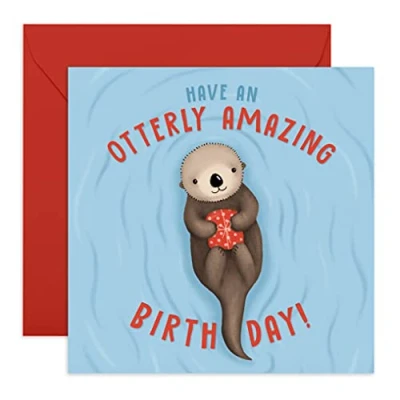 Afbeelding van Central 23 Mooie verjaardagskaart &quot;Have An Otterly Amazing Birthday&quot; Mooi motief voor hem of haar Wordt geleverd met grappige stickers