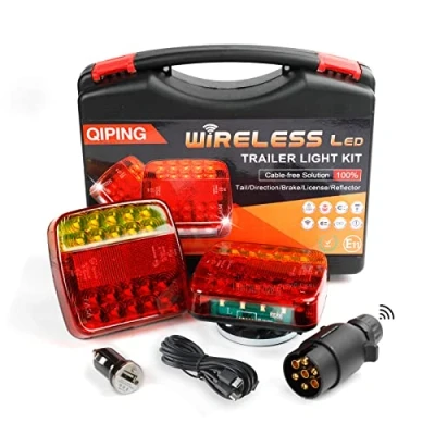 Afbeelding van Qiping Led aanhangerverlichting, magnetisch, 12 V, oplaadbaar, waterdicht, E11 goedgekeurd
