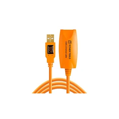 Afbeelding van Tether Tools USB kabel 2.0 A stekker, bus 5.00 m Oranje Actief met signaalversterking CU1917