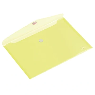 Afbeelding van Enveloptas HF2 A5 250x180mm dwars transparant geel 1 stuk 10 stuks