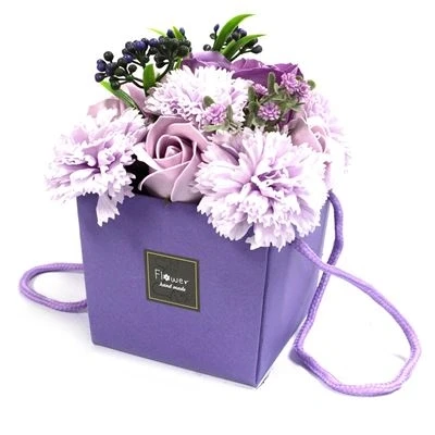 Image de Bouquet de Fleurs Bain Roses et oeillets Lavande
