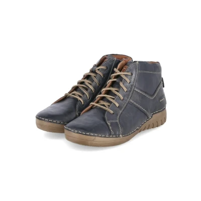 Afbeelding van Josef Seibel Veterboots, Dames, Maat: 38, Blau Leer
