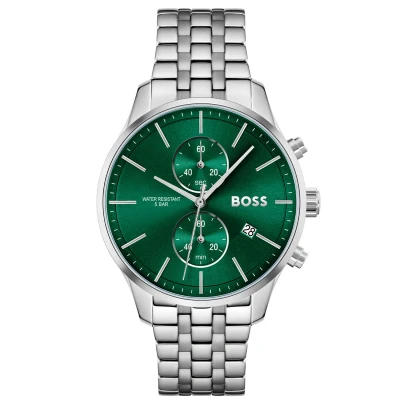 Afbeelding van HUGO HB1513975 Chronograaf, Heren, Maat: One Size, Silber farbend