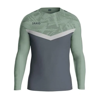 Afbeelding van JAKO Sweater Iconic rood/wijnrood L anthra light/mintgroen/zachtgrijs / XL