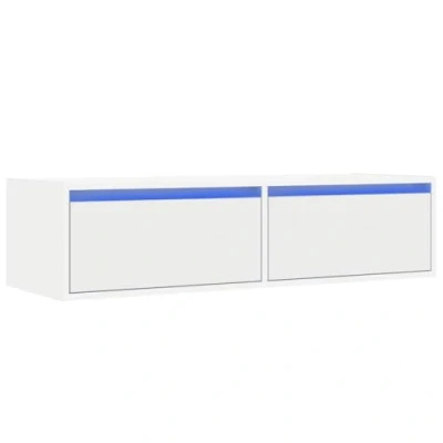 Afbeelding van vidaXL Tv meubel met LED verlichting 100X35,5x25 cm wit
