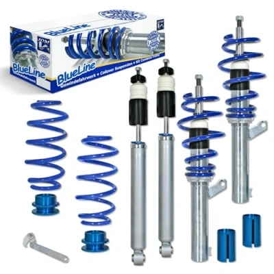 Afbeelding van JOM Car Parts &amp; Hifi GmbH Blueline 741037 Verstelbare schroefdraadophanging Schokdempers met schroefdraad Complete Tuning Kit Duitse kwaliteit