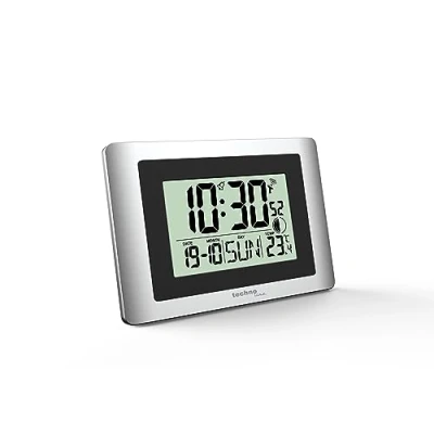 Afbeelding van Technoline digitale wandklok WS 8028 220x150x56mm zilver TL WS8028