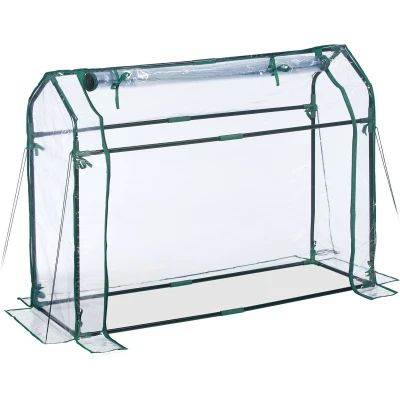 Afbeelding van Relaxdays kweekkas PVC folie tuinkas 92 x 124 cm plantenkas transparant