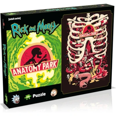 Afbeelding van Winning Moves Rick and Morty Jigsaw Puzzle Anatomy 1000 stukjes