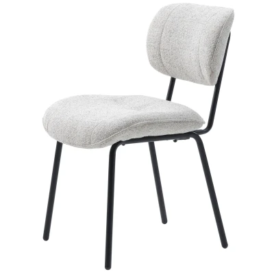 Afbeelding van Hygge Interiors Buffalo Gebroken Wit Bouclé Eetkamerstoel