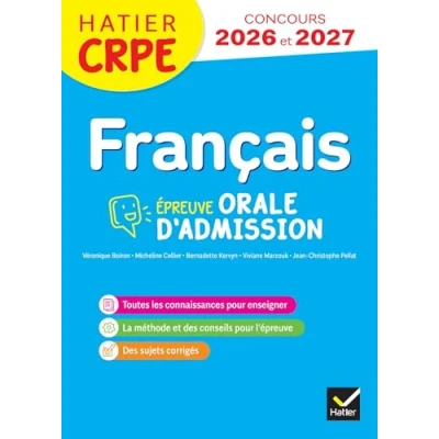 Afbeelding van Français CRPE 2025 Epreuve orale d&#039;admission