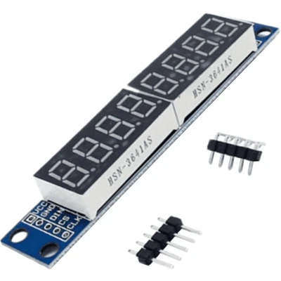 Afbeelding van AZDelivery MAX7219 LED Module 8 Bit 7 Segment TM1637 Display compatibel met Arduino en Raspberry Pi Inclusief E Book!