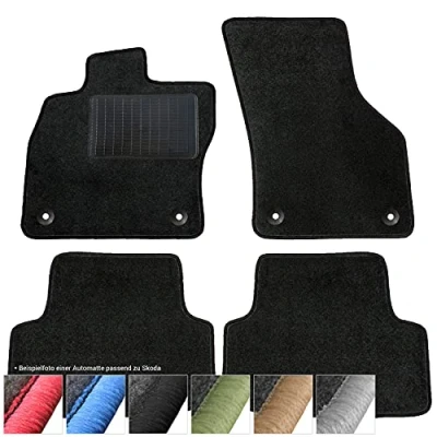 Afbeelding van moto MOLTICO Vloermatten voor Skoda Roomster vanaf 2006 velours zwart 4 delig (siernaden)
