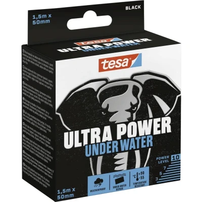 Afbeelding van tesa ULTRA POWER UNDER WATER 56491 00000 00 Reparatietape Zwart (l x b) 1.5 m 50 mm 1 stuk(s)
