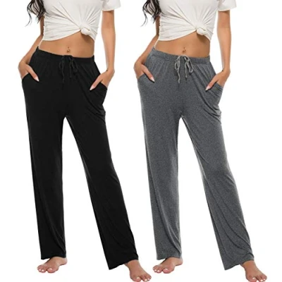 Afbeelding van MoFiz Lange pyjamabroek voor dames van modal, 2 stuks 02